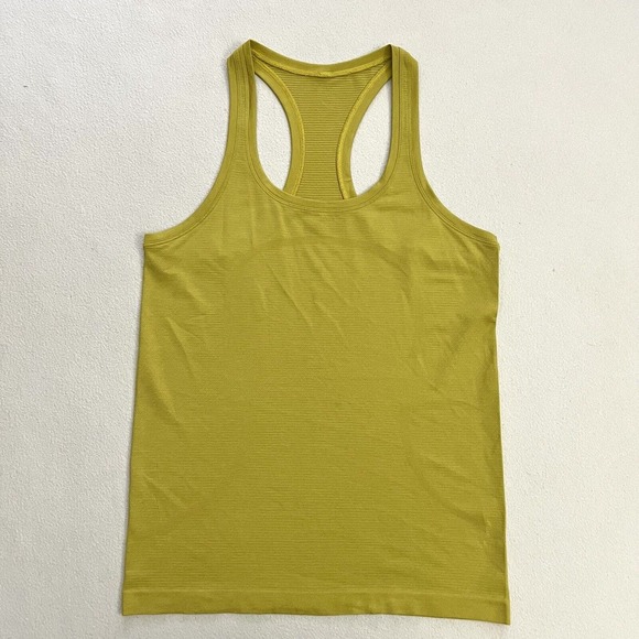lululemon athletica Tops - Lululemon Women Solid Yellow Pear Swiftly Tech Racerback Tank 2.0 Seamless Top 8